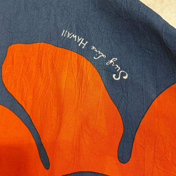 Jams World Surf Line Hawaii Tradewinds Retro Blue 100% Rayon Dress Large - Picture 6 of 10